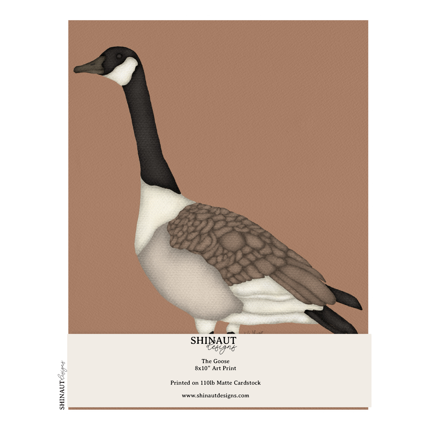 the goose art print packaging