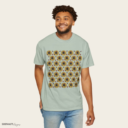 Sunflowers & Ladybugs Unisex Garment-Dyed T-shirt