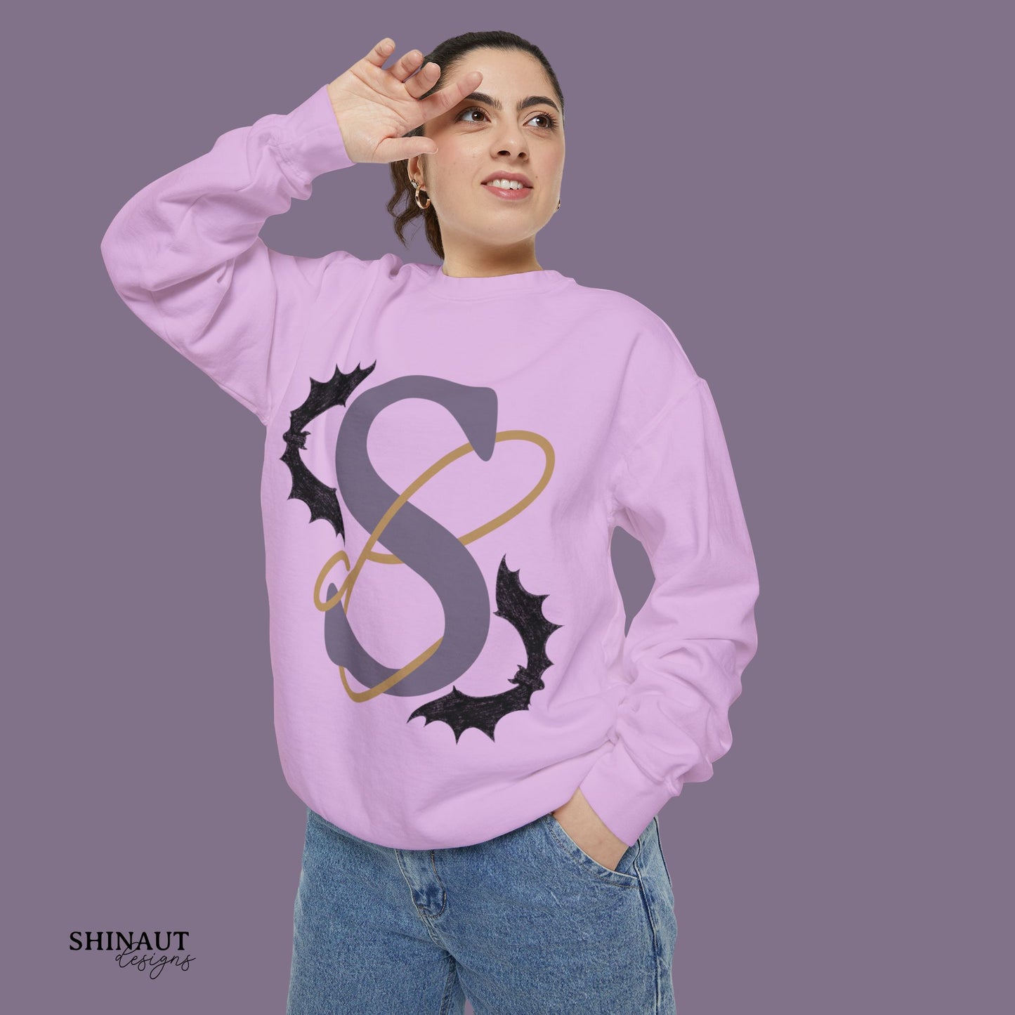 Shinaut Designs Spooky Logo Unisex Garment-Dyed Sweatshirt