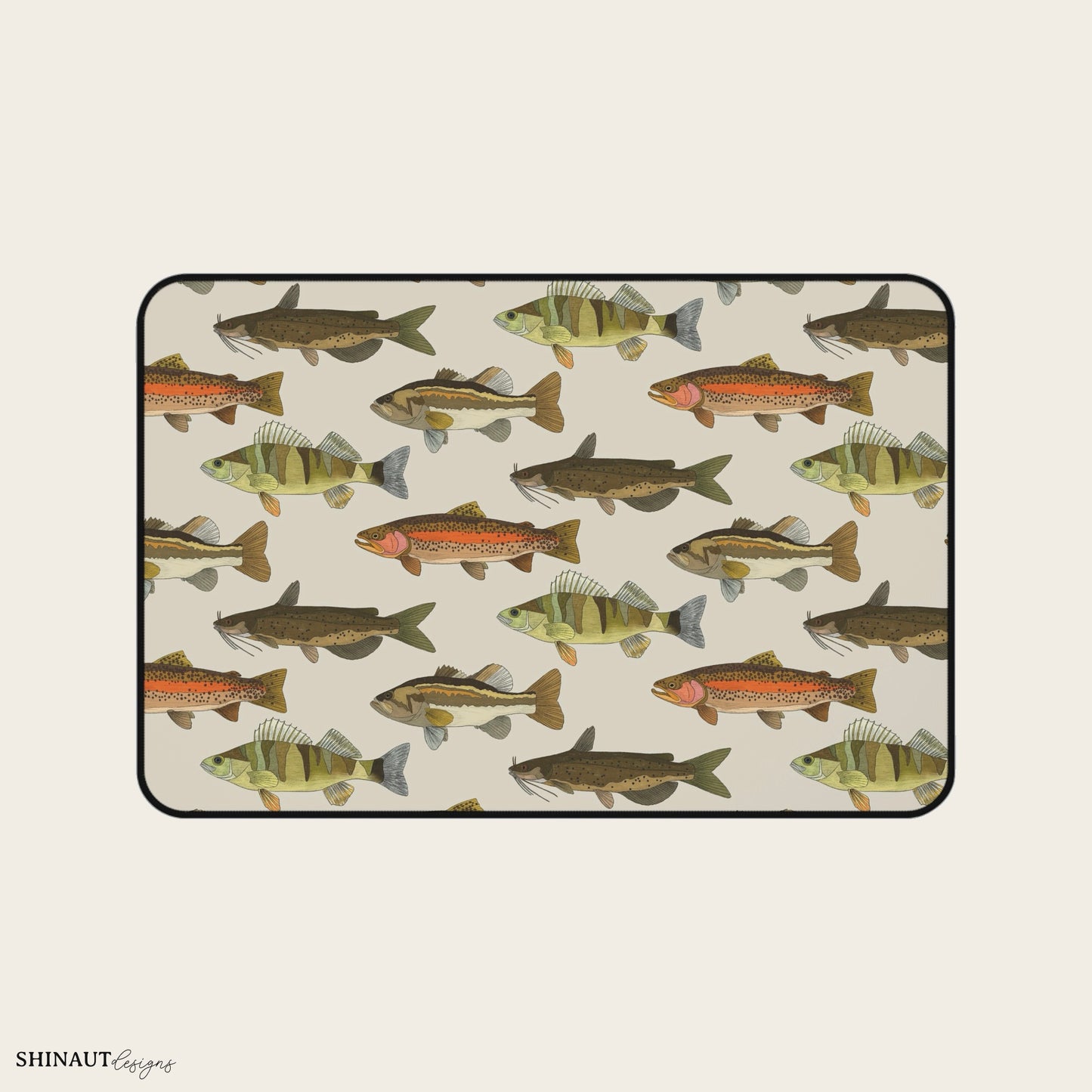 12x18" freshwater fish desk mat