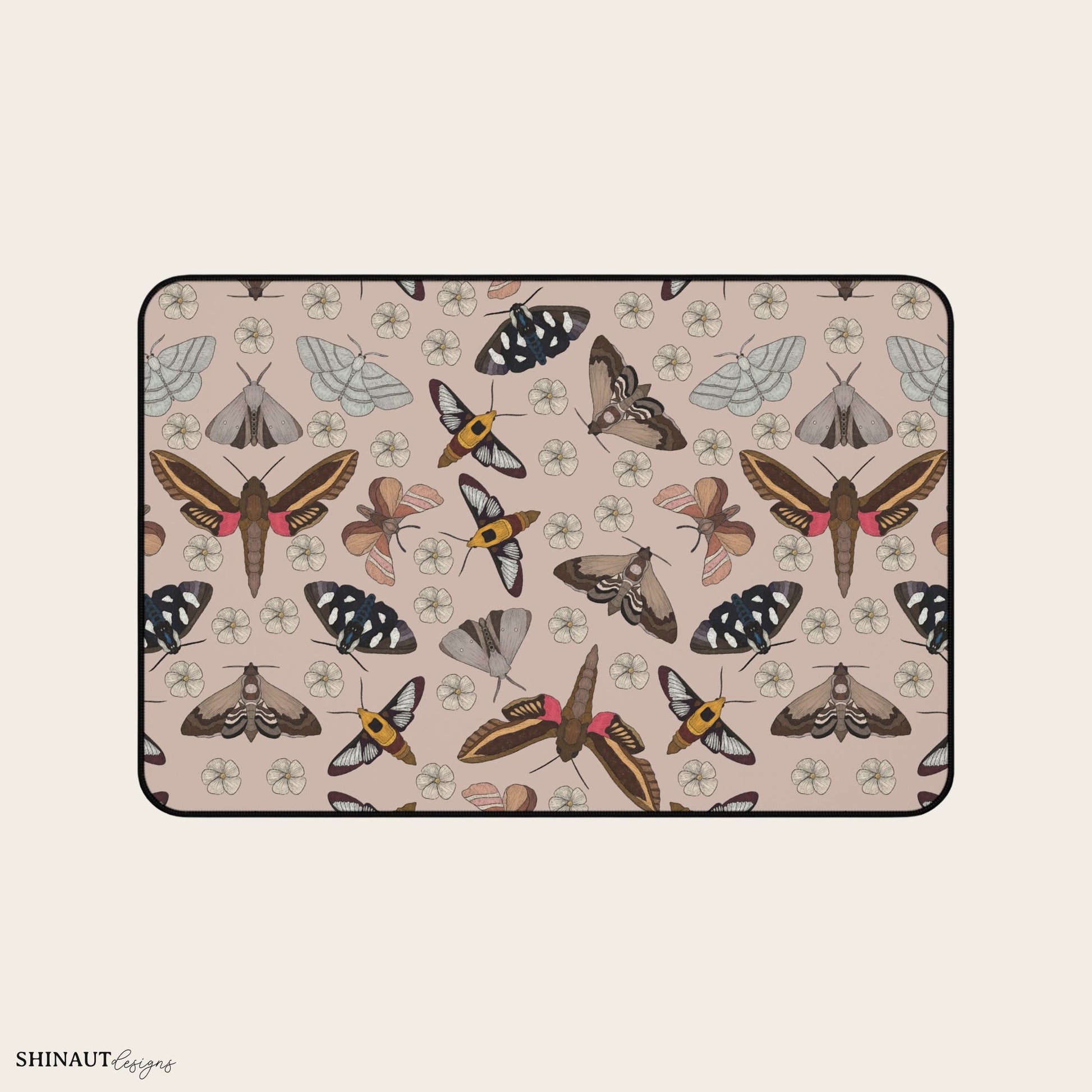 12x18" garden moths desk mat