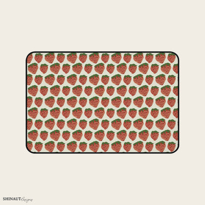 12x18" strawberry desk mat front