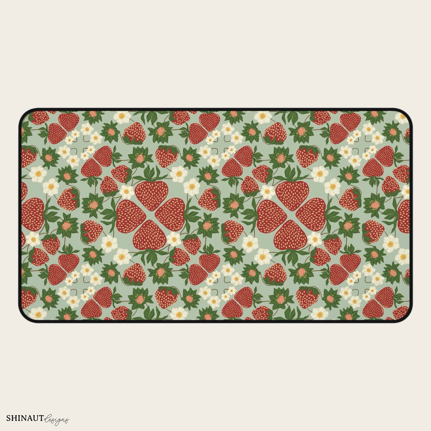 12x22" strawberry bush desk mat