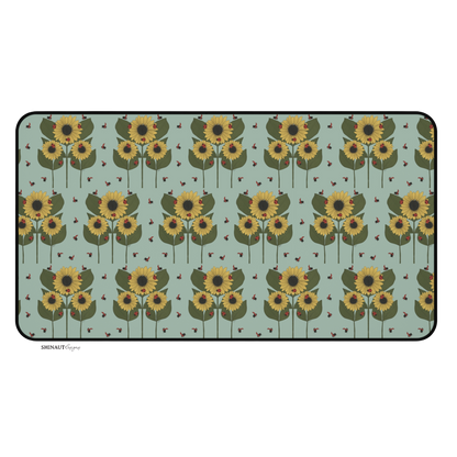 12x22" sunflower plant desk mat