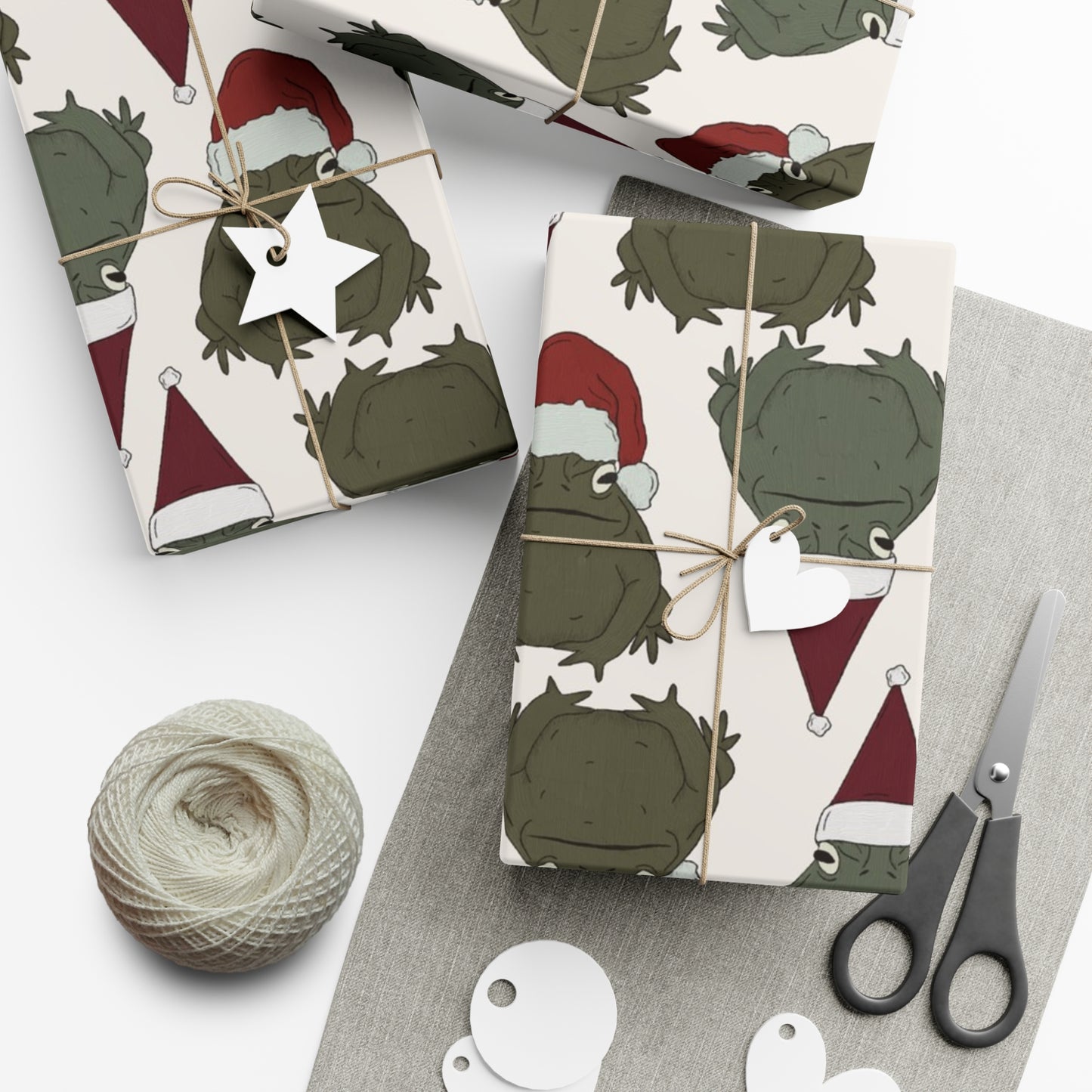 Christmas Toads Gift Wrap Papers