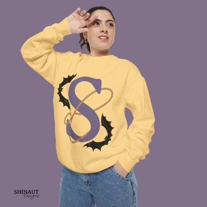 Shinaut Designs Spooky Logo Unisex Garment-Dyed Sweatshirt