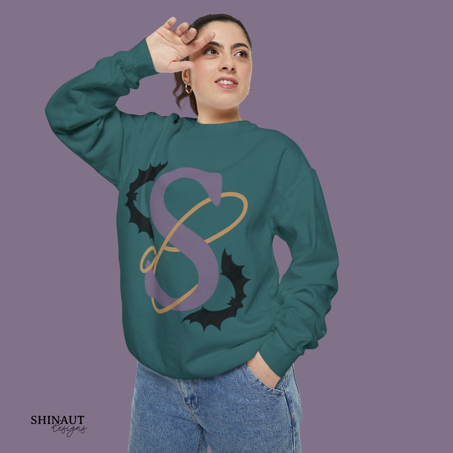 Shinaut Designs Spooky Logo Unisex Garment-Dyed Sweatshirt