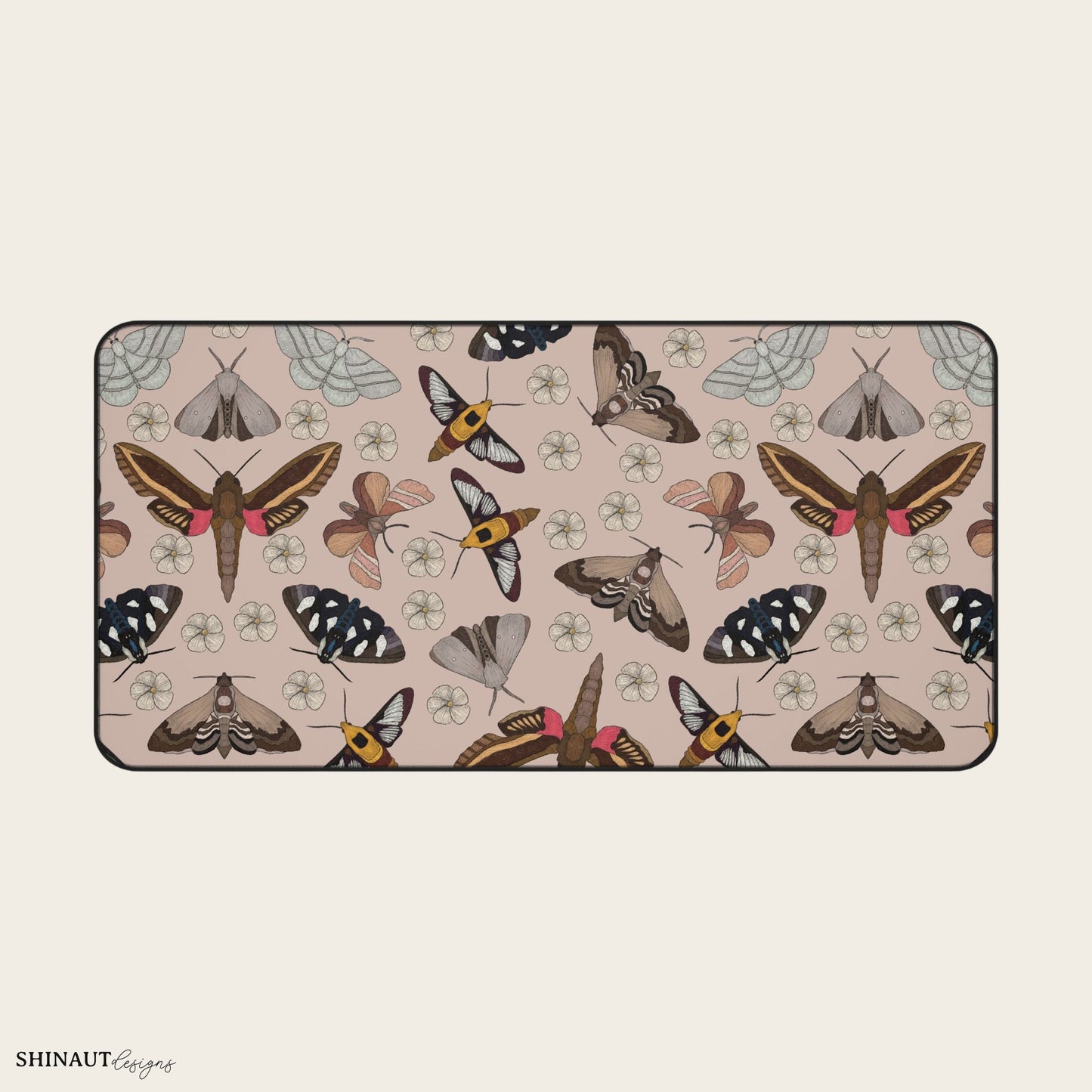 16x32" garden moths desk mat