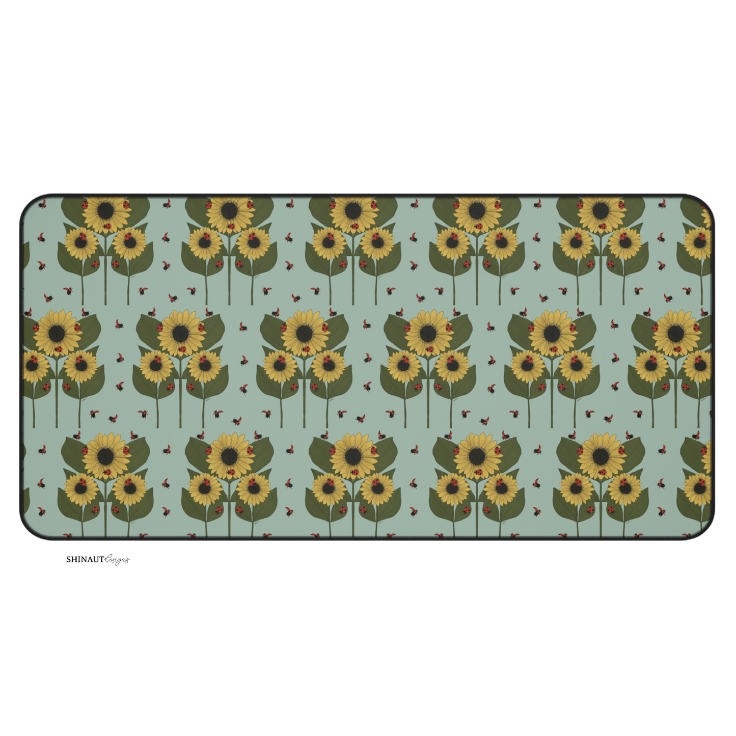 16x32" sunflower plant desk mat