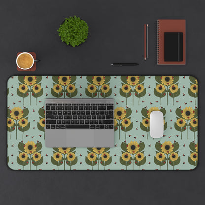 16x32" sunflower plant desk mat desk layout