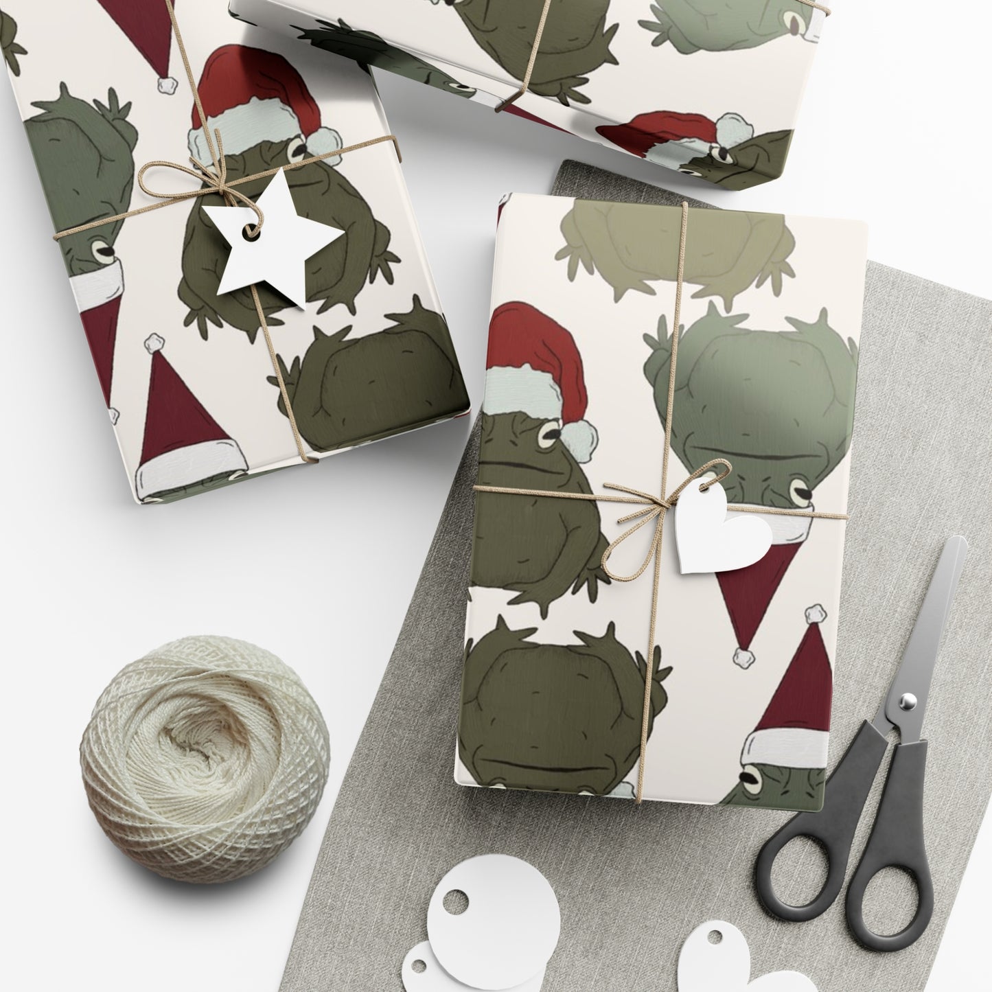 Christmas Toads Gift Wrap Papers