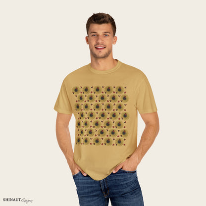 Sunflowers & Ladybugs Unisex Garment-Dyed T-shirt