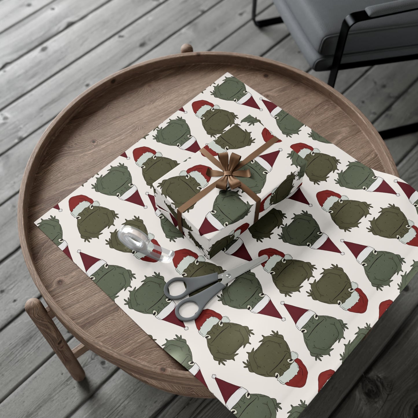 Christmas Toads Gift Wrap Papers