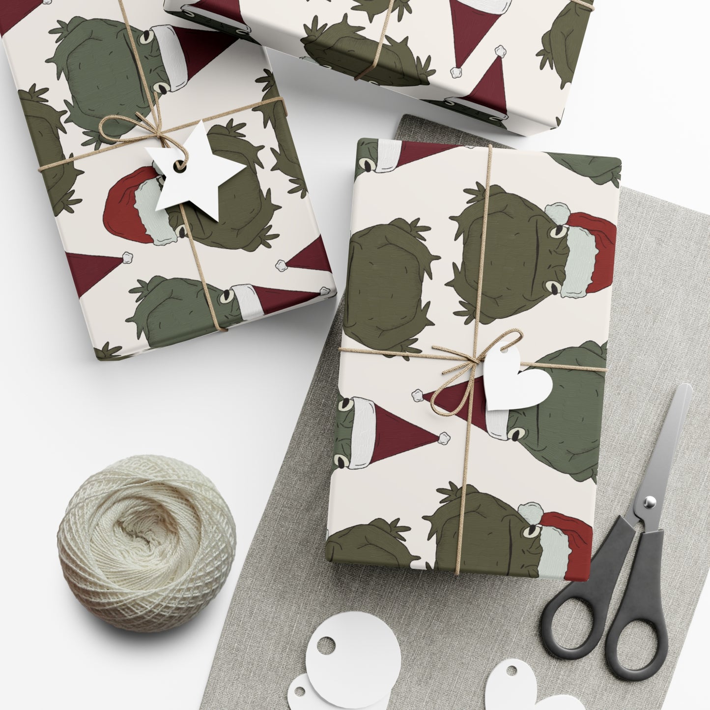 Christmas Toads Gift Wrap Papers