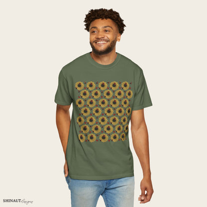 Sunflowers & Ladybugs Unisex Garment-Dyed T-shirt