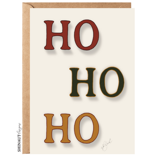 Imperfect Ho, Ho, Ho Greeting Card