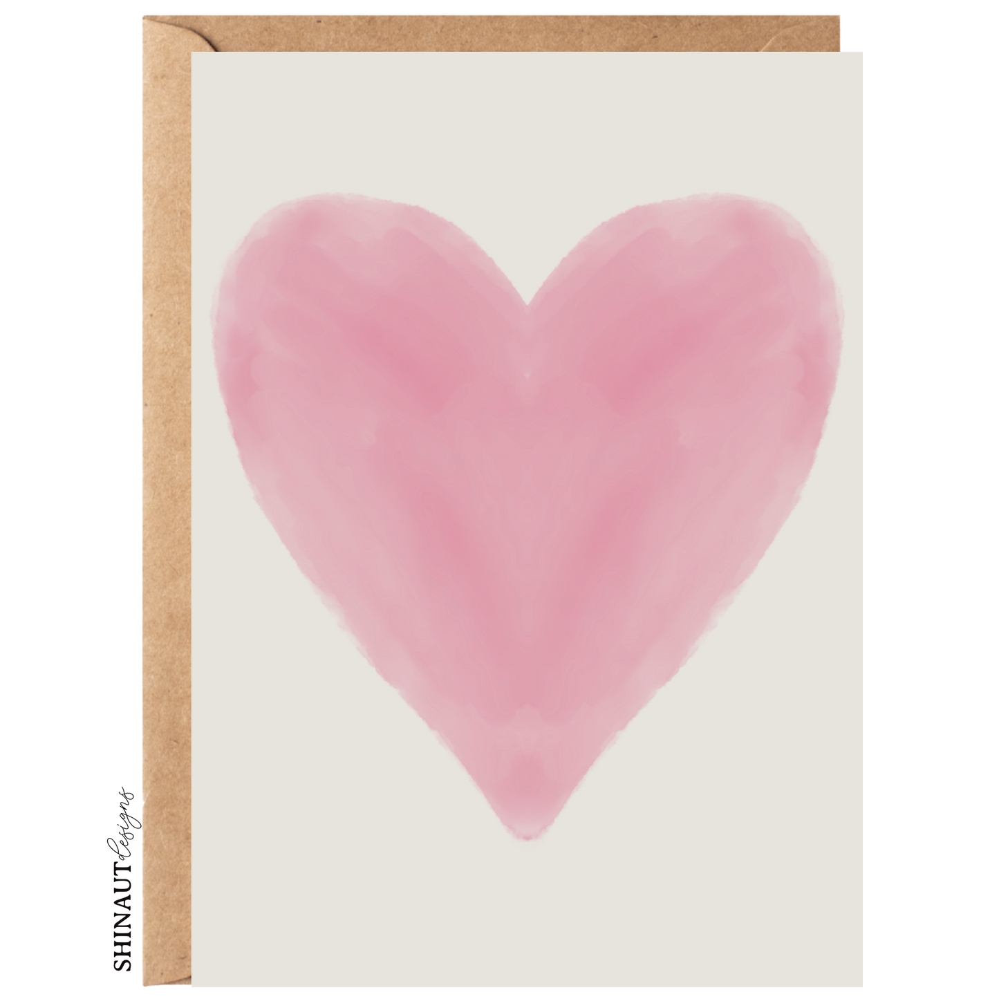 Imperfect Light Pink Heart Greeting Card