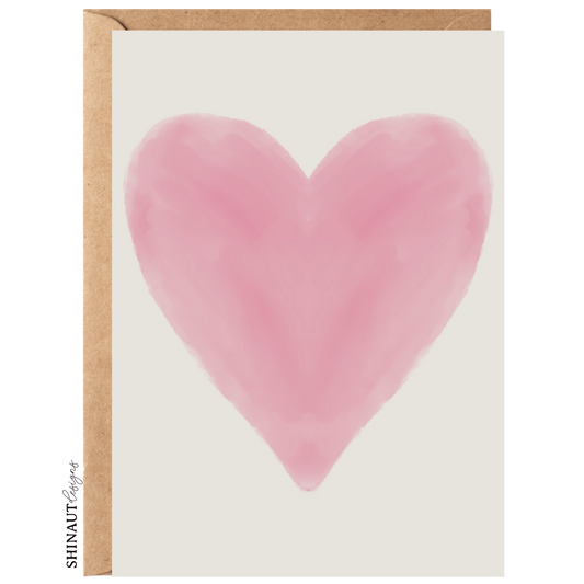 Imperfect Light Pink Heart Greeting Card