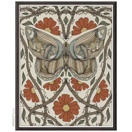 Moth Nouveau Art Print