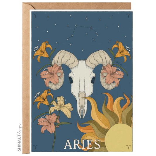 Aries - Zodiac Collection Greeting Card