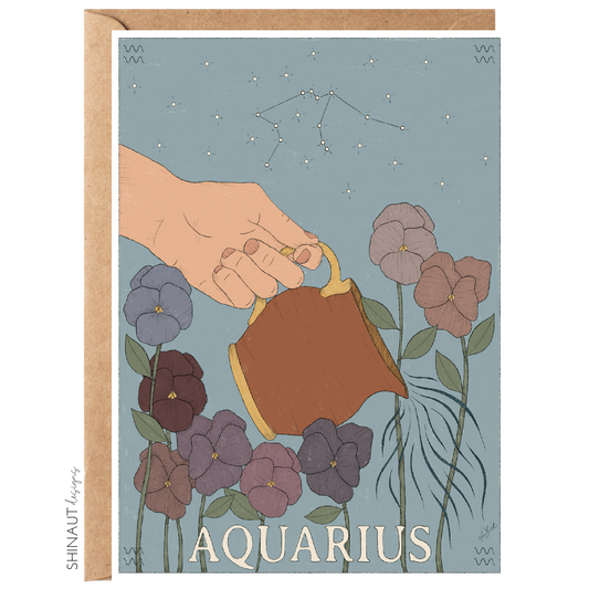 Aquarius - Zodiac Collection Greeting Card