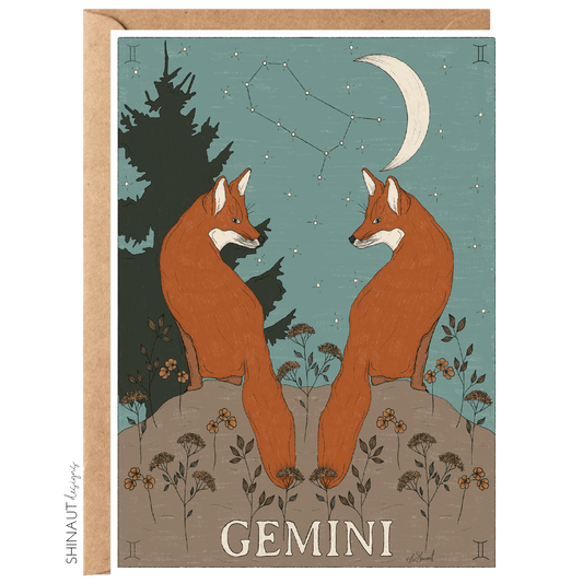 Gemini - Zodiac Collection Greeting Card