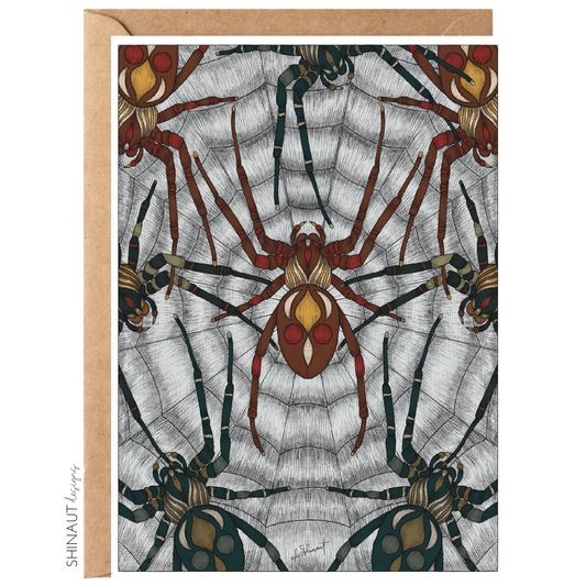 Spiderweb Nouveau Greeting Card