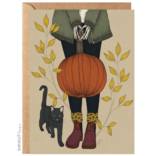 Picking Pumpkins Greeting Card