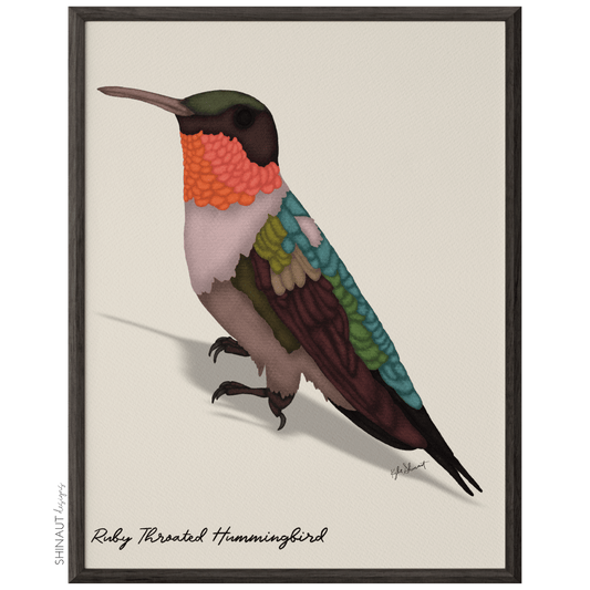 Ruby Throated Hummingbird Art Print