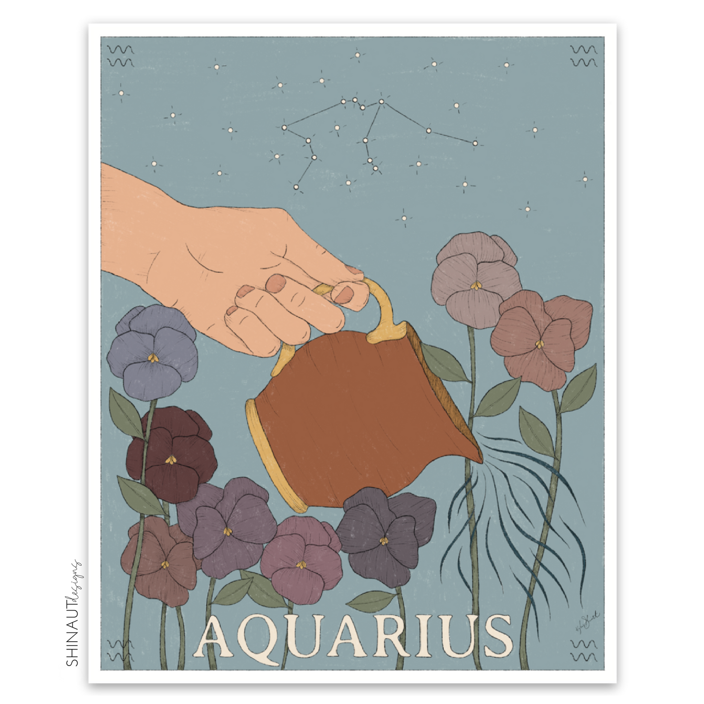 photo of aquarius zodiac sticker