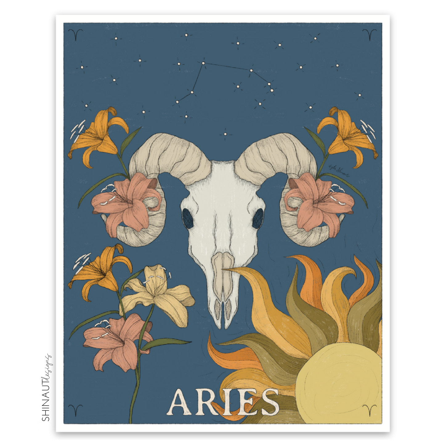 aries zodiac sticker 