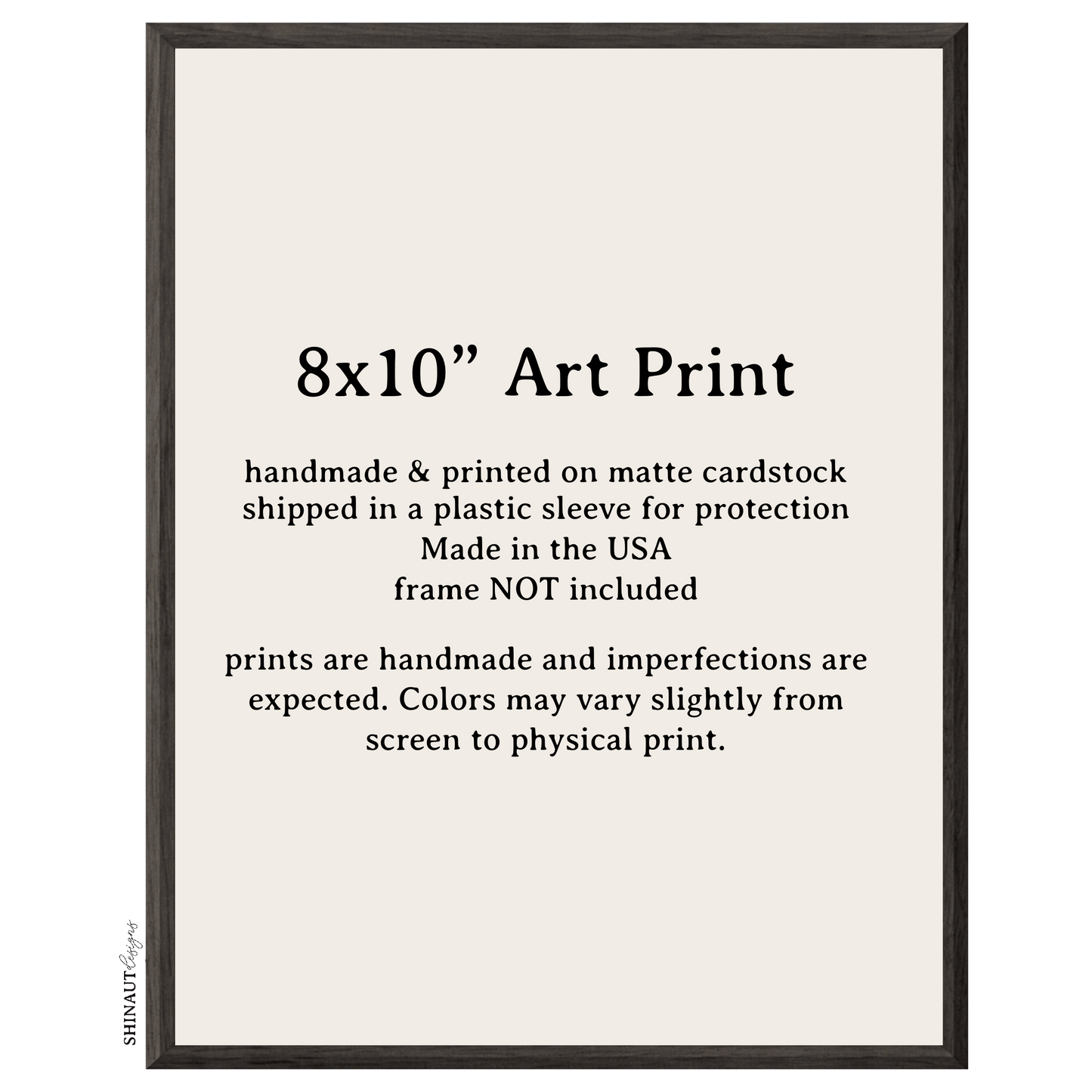 art print details in black picture frame