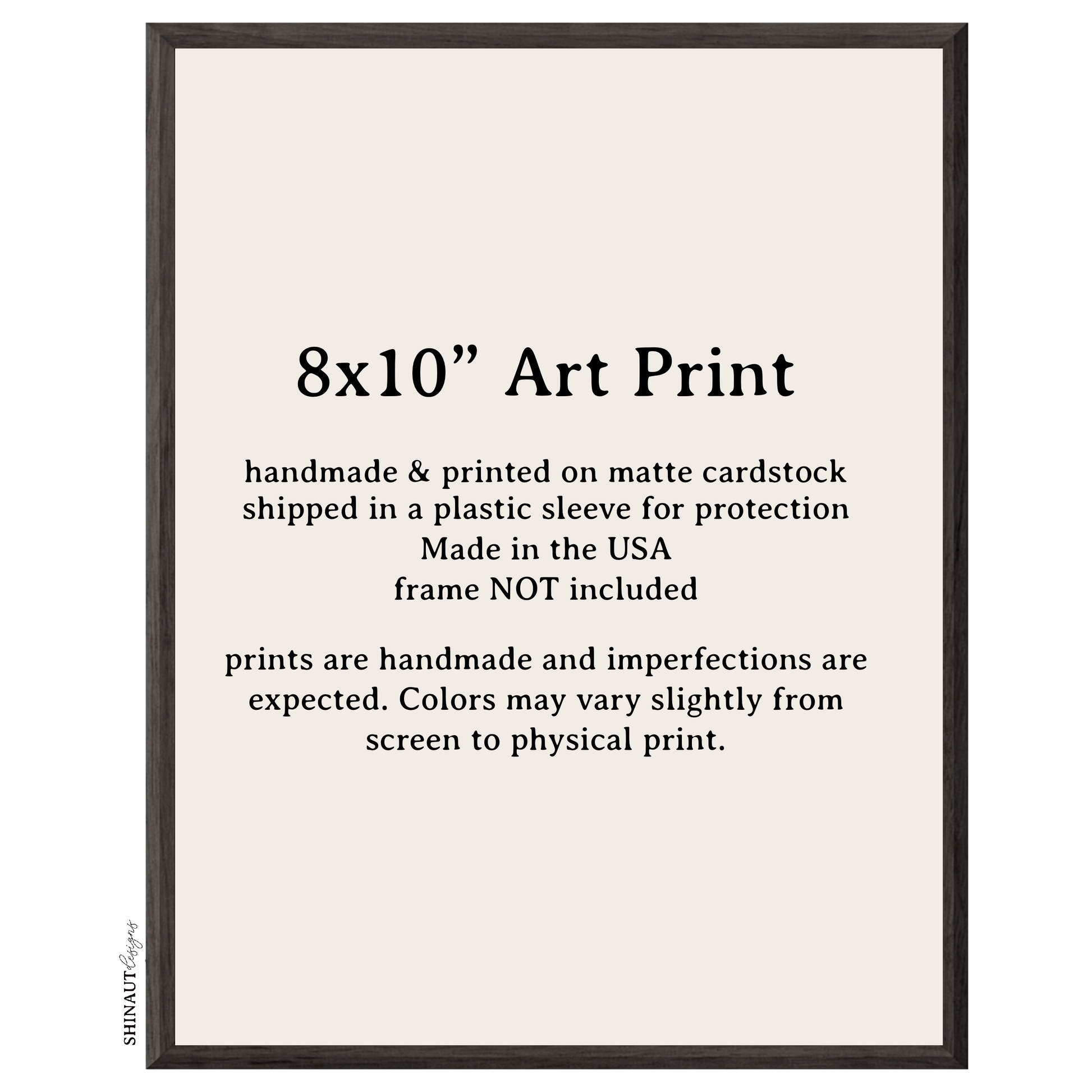 art print details in black picture frame