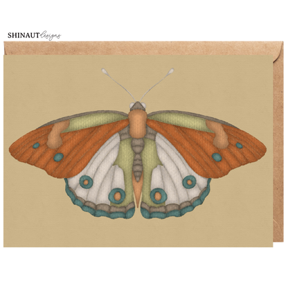 desert dreams butterfly greeting card with kraft envelope