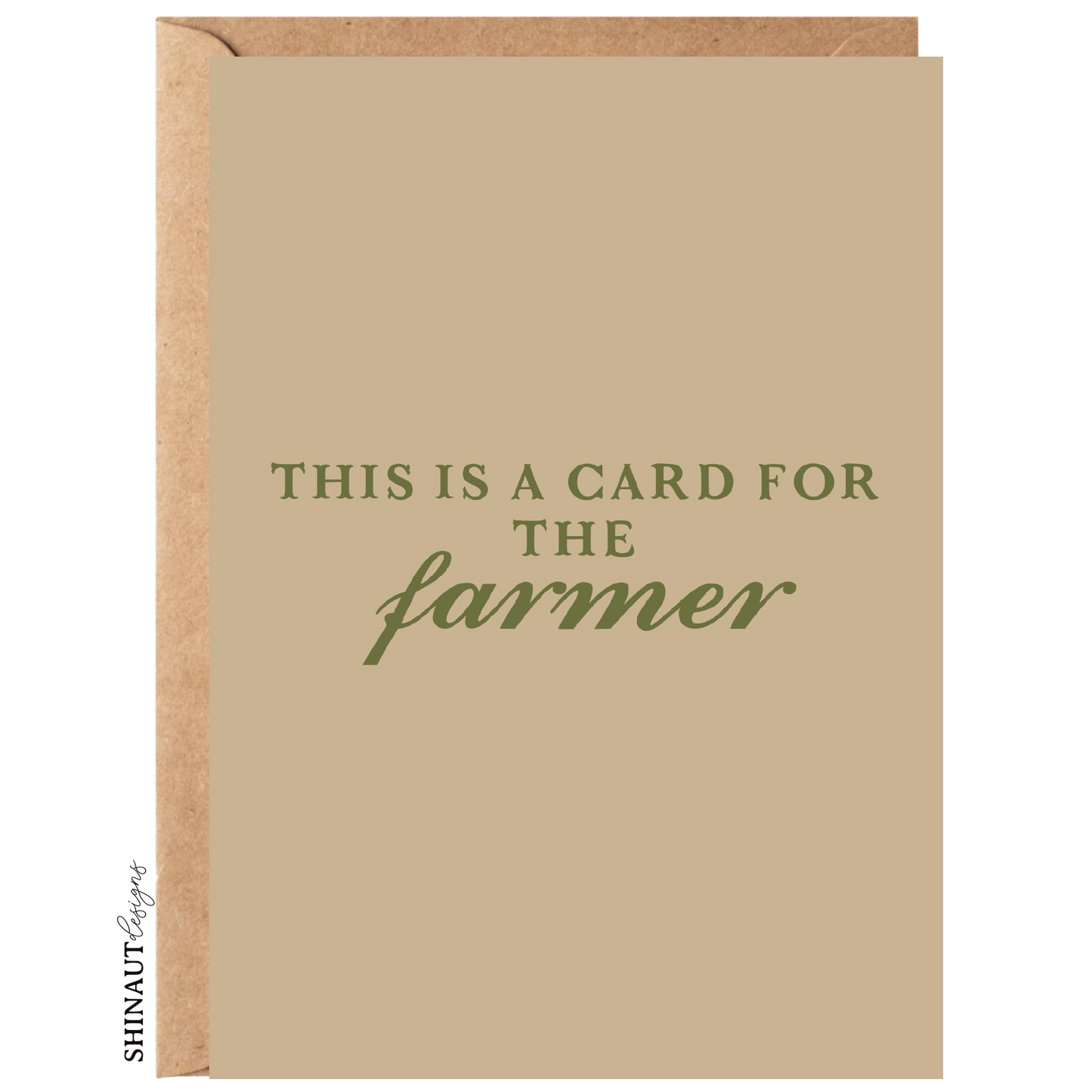 for the farmer greeting card with kraft envelope