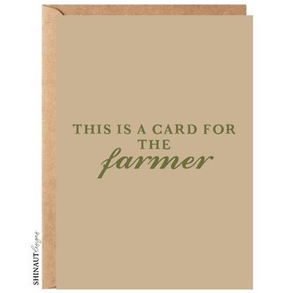 for the farmer greeting card with kraft envelope