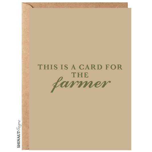 for the farmer greeting card with kraft envelope