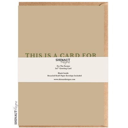 for the farmer greeting card packaging