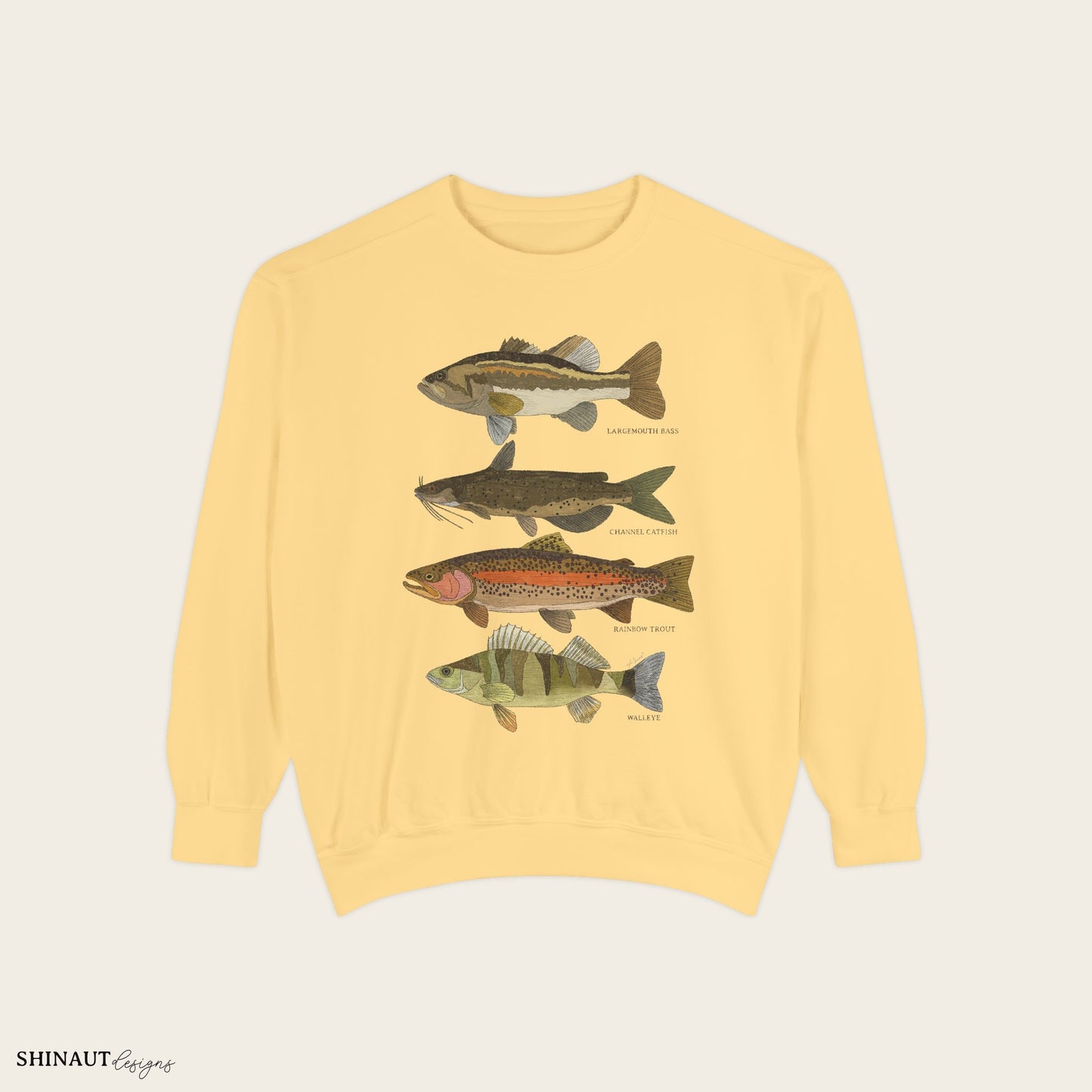 freshwater fish crewneck in butter