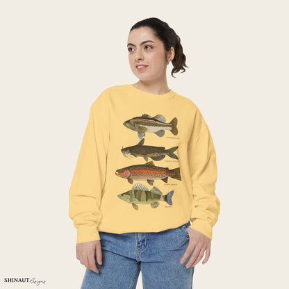 freshwater fish crewneck in butter female model