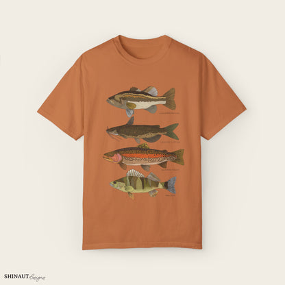 freshwater fish t-shirt in yam