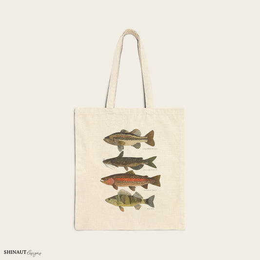 freshwater fish tote bag front