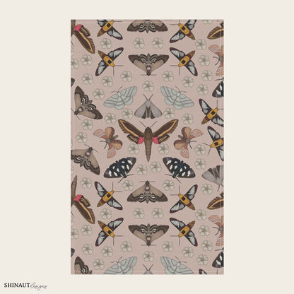 garden moths tea towel