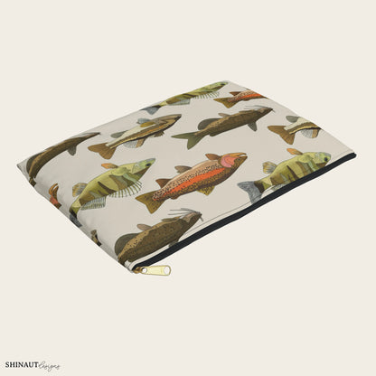 large freshwater fish pencil pouch angled