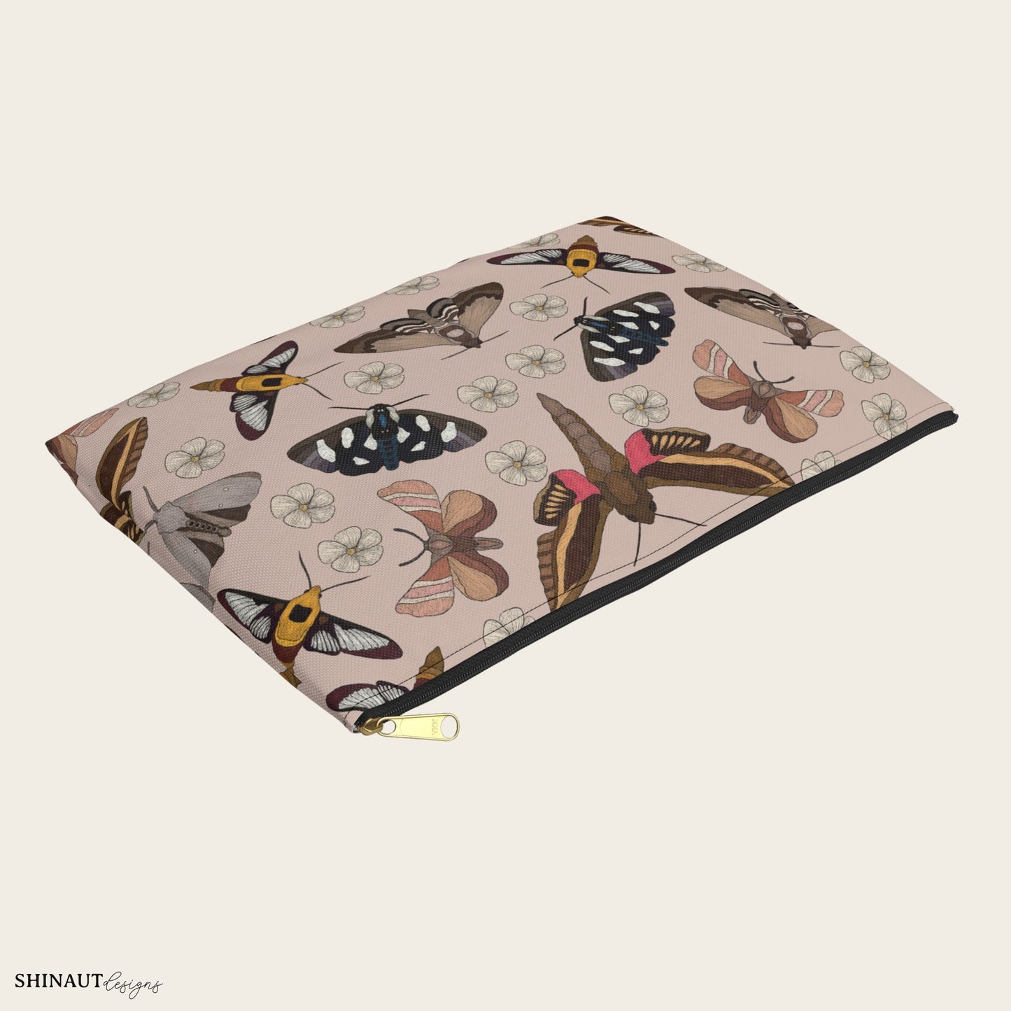 large garden moths pencil pouch angled