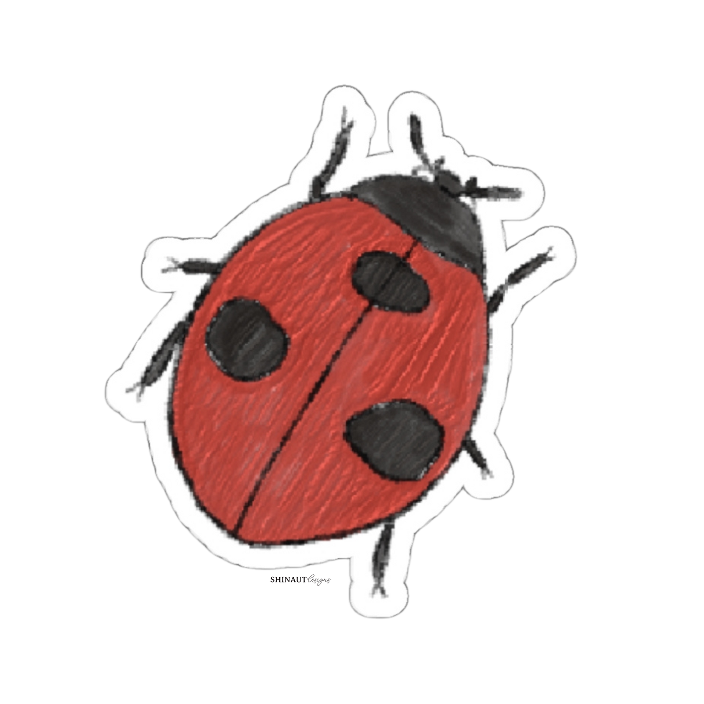 little ladybug die-cut sticker