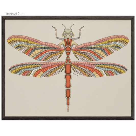 Mosaic Dragonfly Art Print