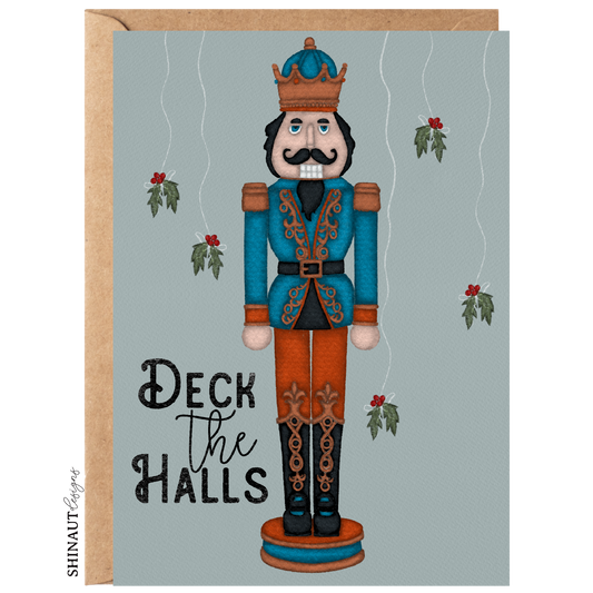 Imperfect Nutcracker (Deck The Halls) Greeting Card