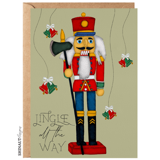 Imperfect Nutcracker (Jingle All The Way) Greeting Card