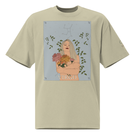 Virgo Zodiac - Oversized faded t-shirt